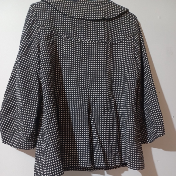 Will Smith Black With White Polka Dots 2 Large Buttons Jacket Small Pre Owned - Picture 6 of 7